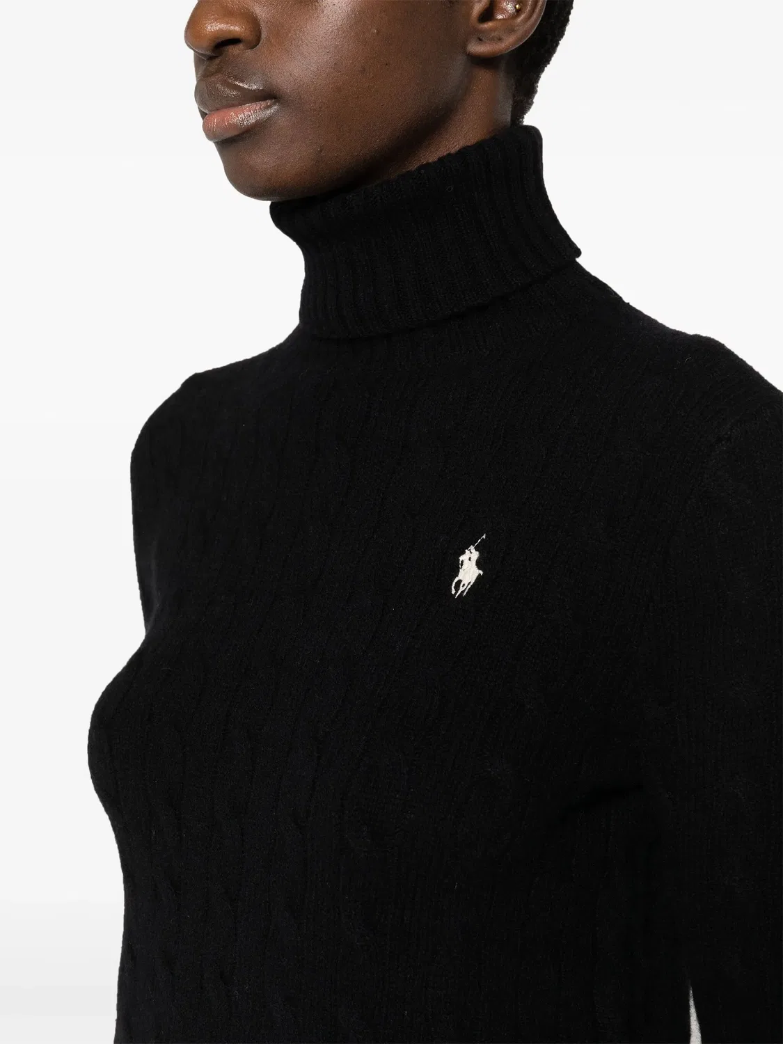 Джемпер с вышивкой Pony Polo Ralph Lauren, черный — фото 4