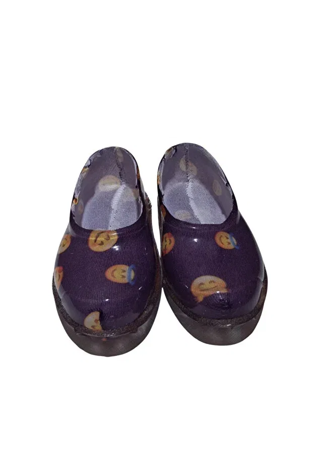 Детские туфли для девочек с принтом Patik garden and agriculture girls' shoes 21-30 purple with emoji Belixspor, Purple — фото 3