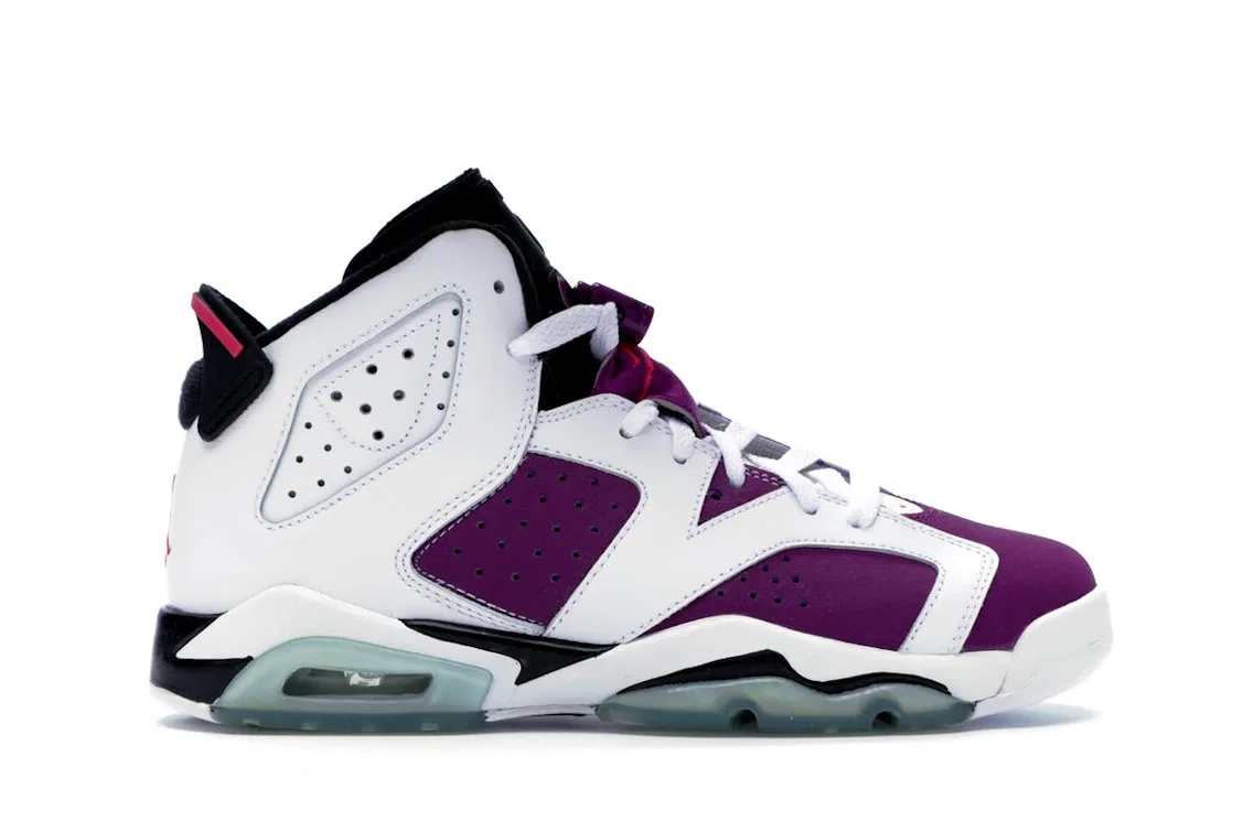 Детские кроссовки Lifestyle Jordan 6 Retro Jordan, White/Vivid Pink-Bright Grp-Black
