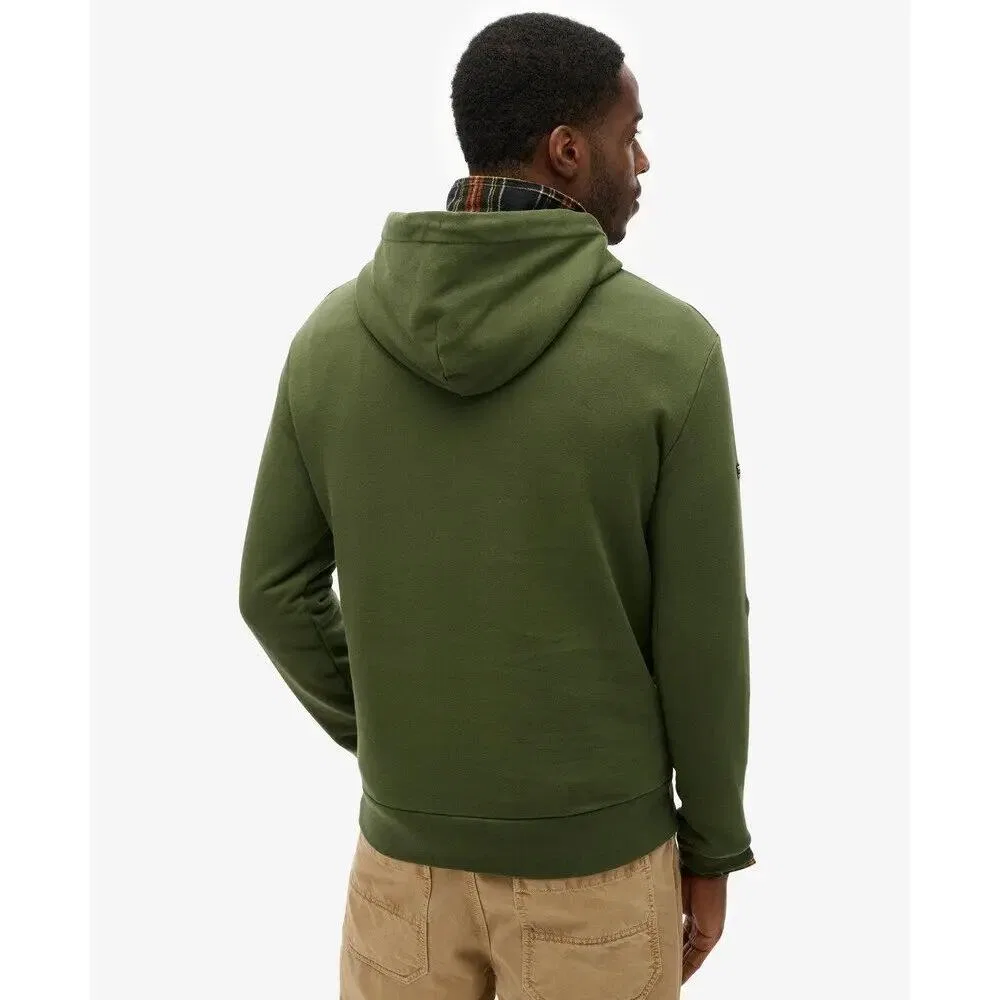 Мужское худи с капюшоном и кенгуру карманом Superdry, Khaki — фото 4