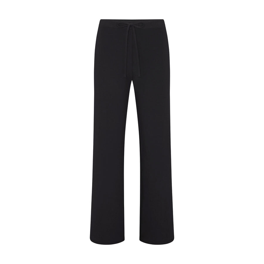 

Прямые брюки SKIMS Cotton Jersey, цвет Soot