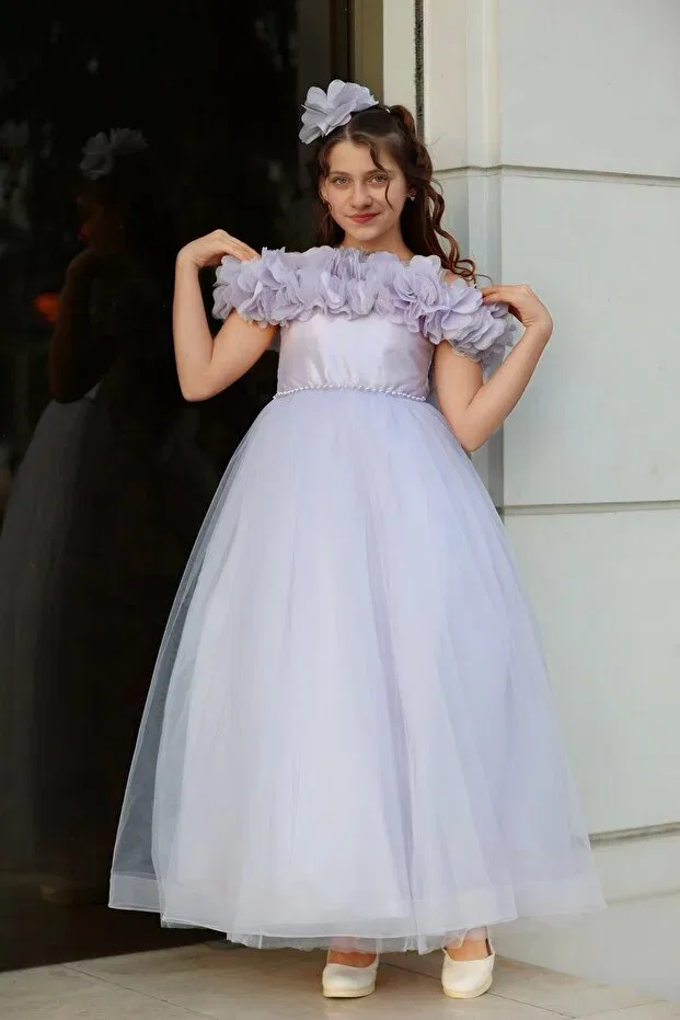 Детское платье для девочек с принтом Miss Rain, Lilac — фото 3