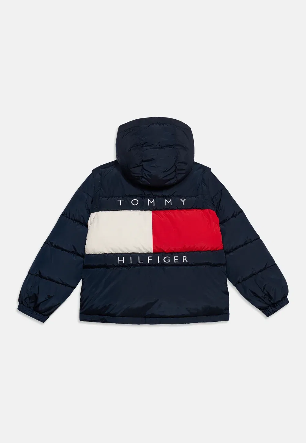 Фирменная пуховая куртка унисекс - зимняя куртка Tommy Hilfiger, Dark Blue — фото 2