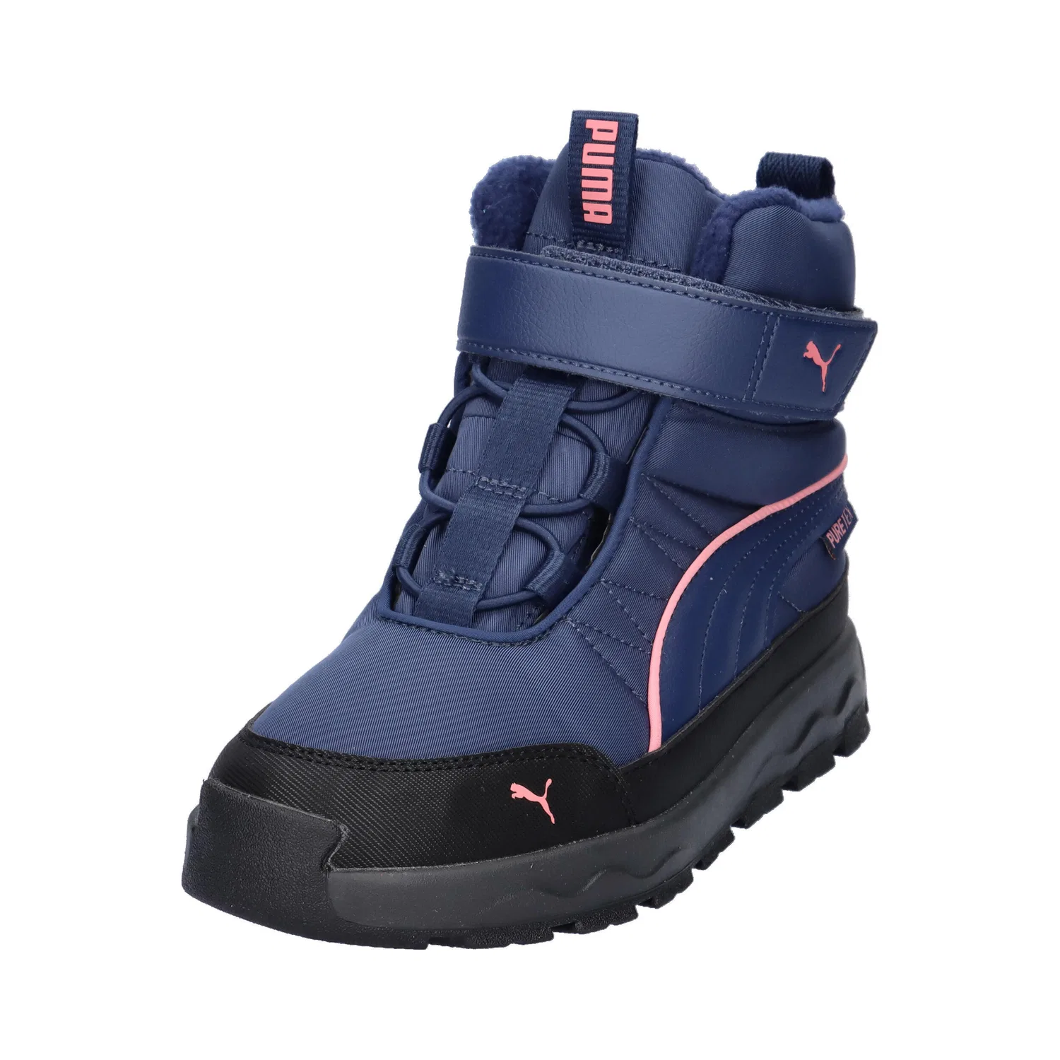 Детские зимние ботинки Puma Evolve Boot Puretex Jr, Цвет: Dunkelblau / Rosa / Schwarz — фото 4