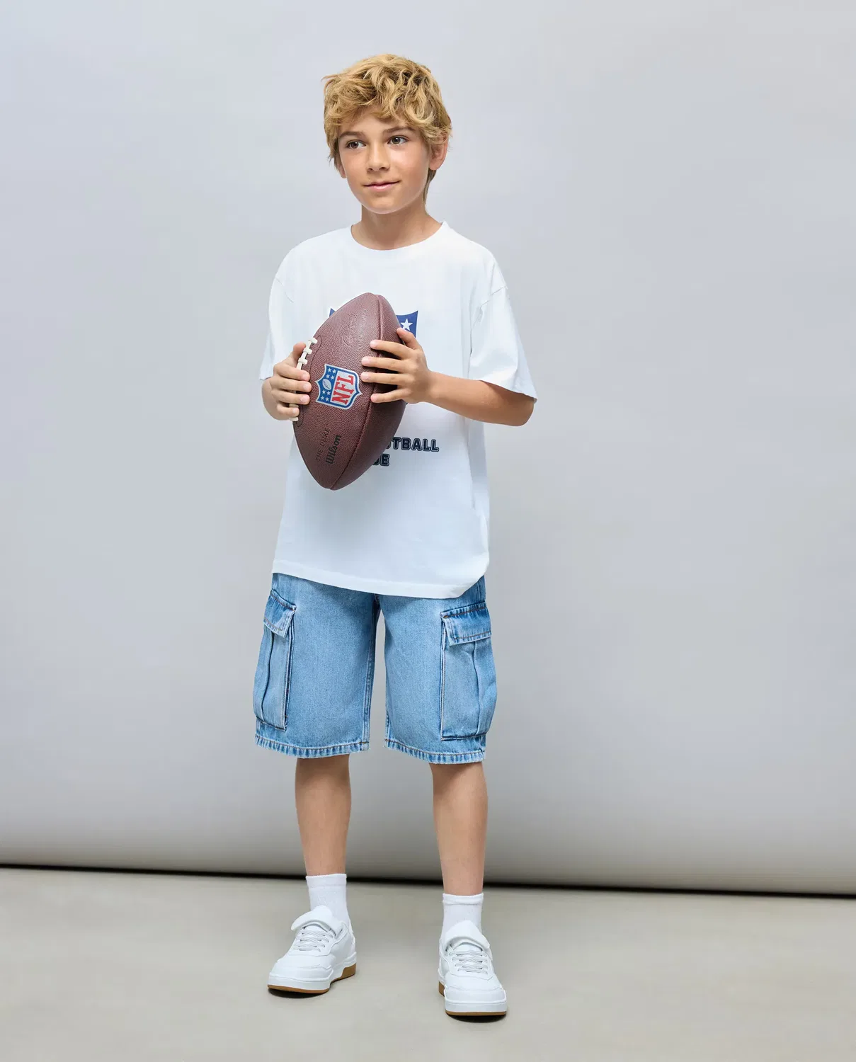 Детская футболка для мальчиков с принтом NFL Logos Kids El Corte Inglés, Blanco — фото 3
