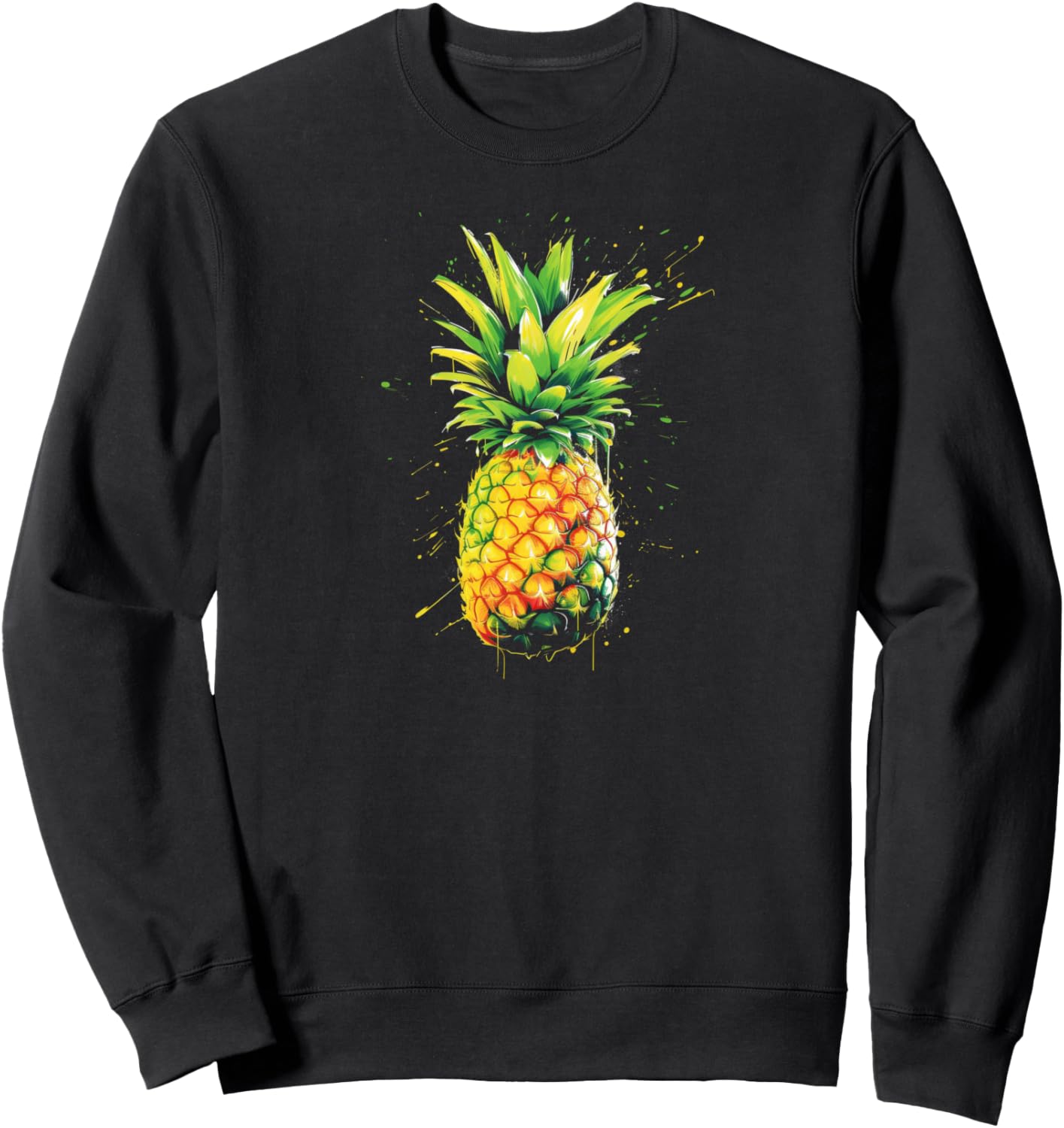 

Толстовка с тропическим рисунком ананаса Pineapple And Summmer Apparel, черный