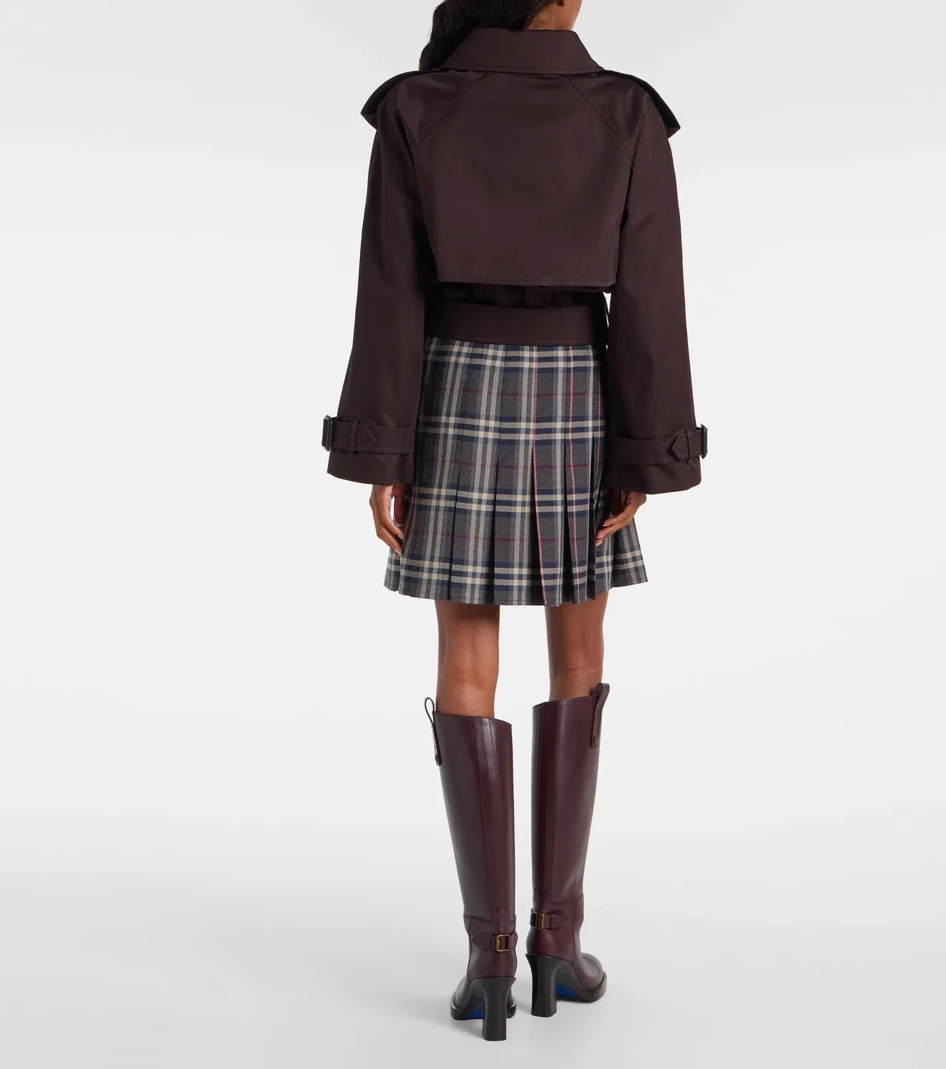 Легкая куртка из хлопка с поясом Burberry, коричневый — фото 3