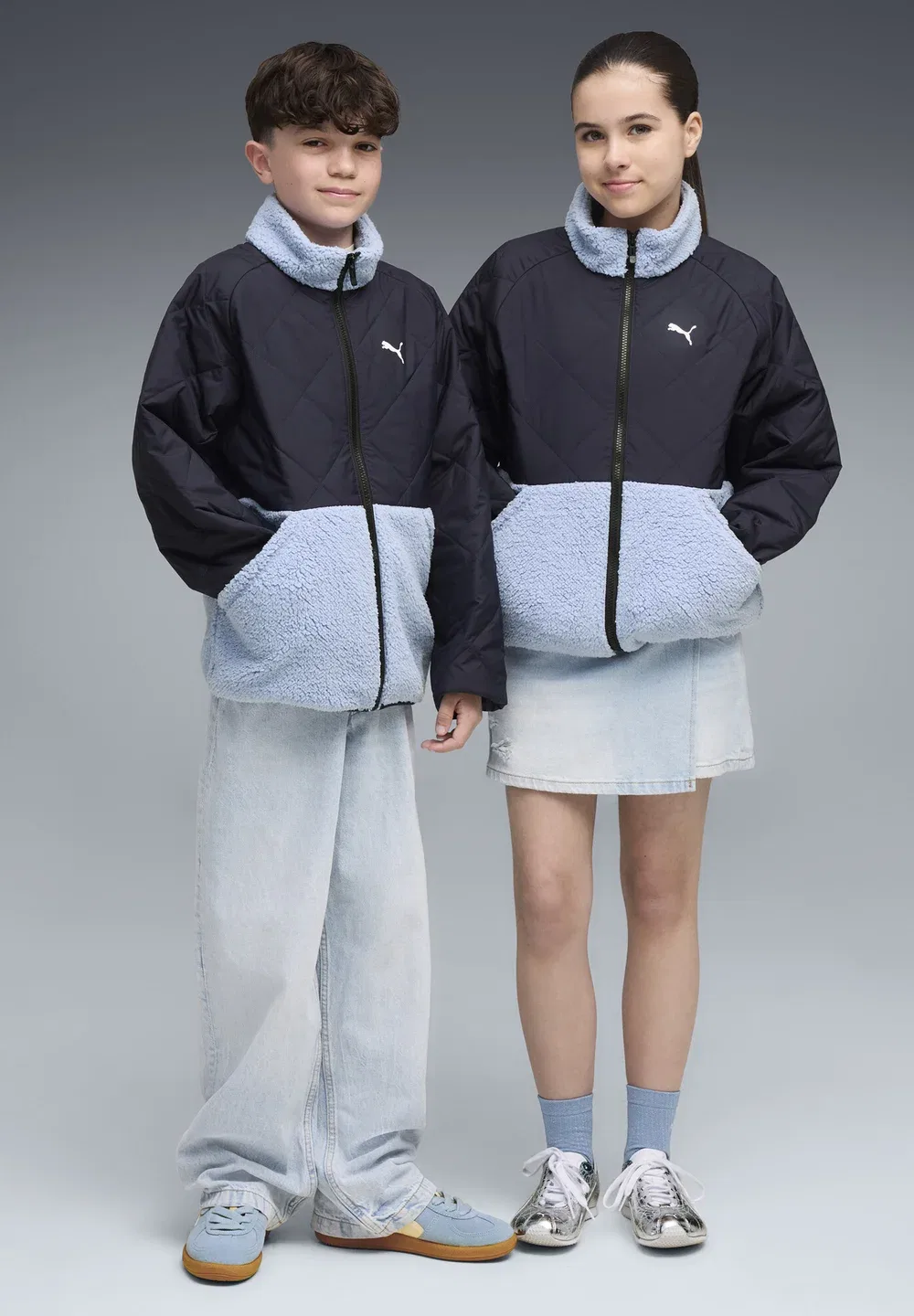 Стеганая куртка из искусственного меха унисекс - зимняя куртка Puma, New Navy