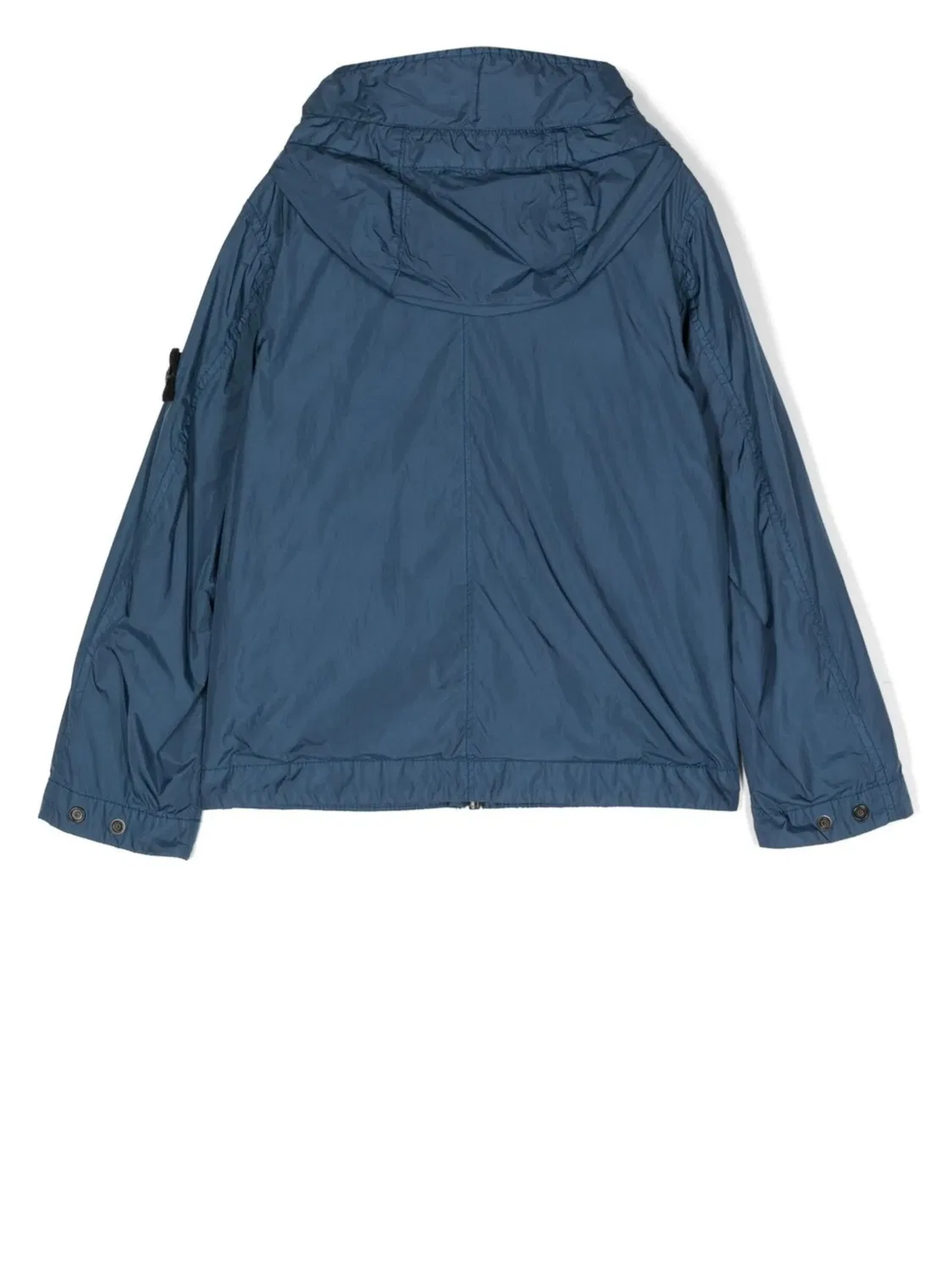 Stone Island Куртка с капюшоном с логотипом на темно-синем фоне — фото 3