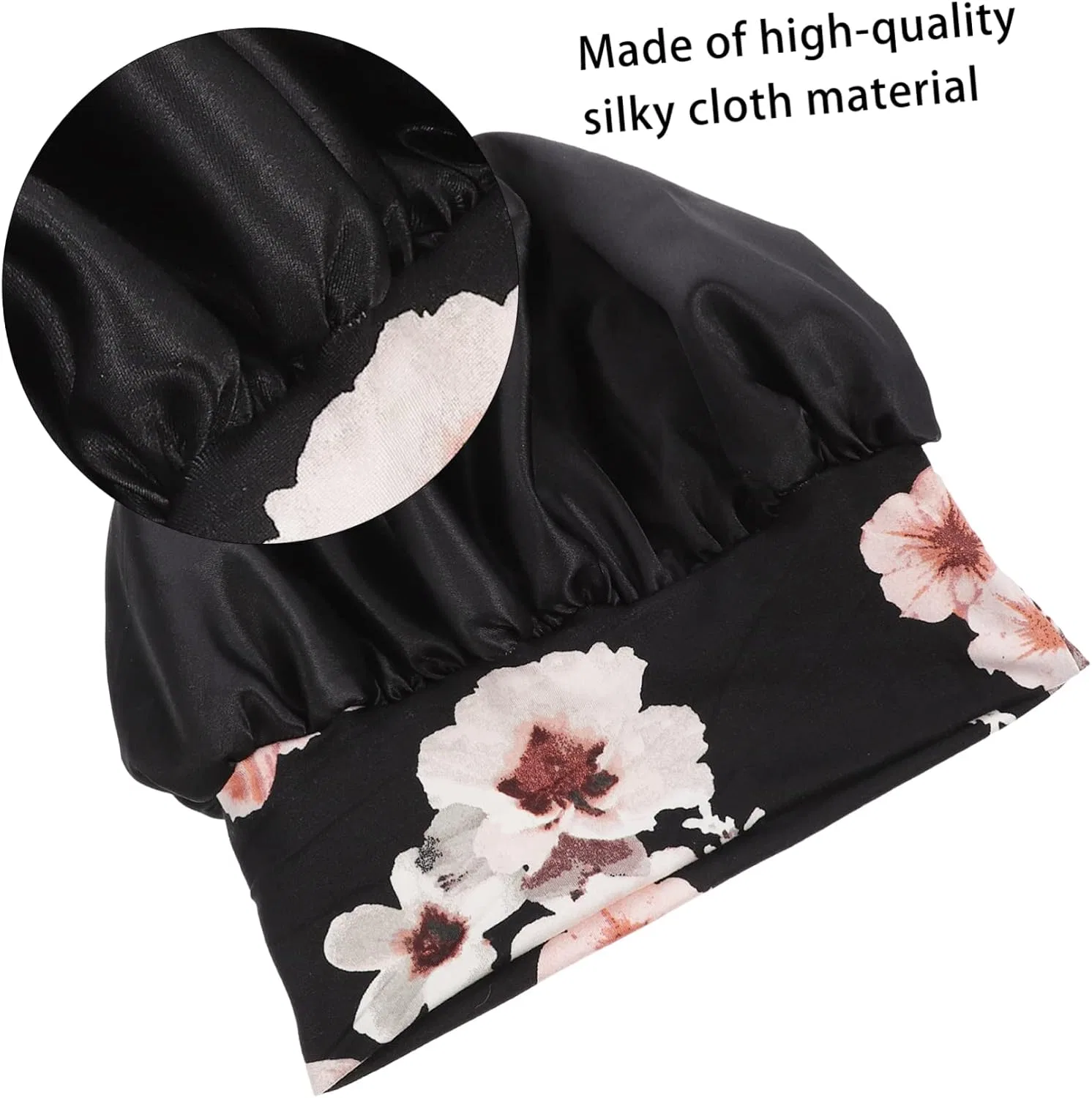Шапочка для сна Satin Night Cap, DECORNIJIA, 29x27x3 см, Black — фото 2