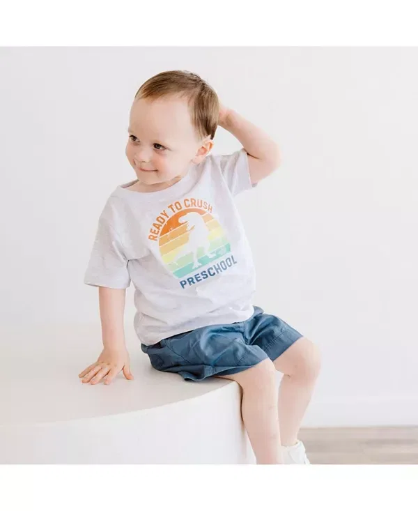 Детская футболка с принтом Ready to Crush Preschool Sweet Wink, Ash — фото 2