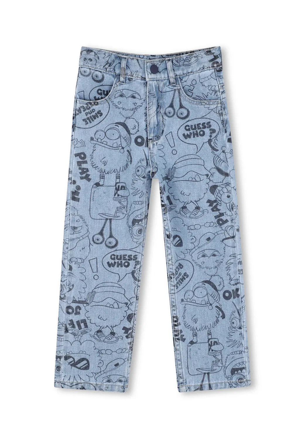 Pantalon en denim - джинсы свободного кроя Billieblush, Double Stone Bleach — фото 2