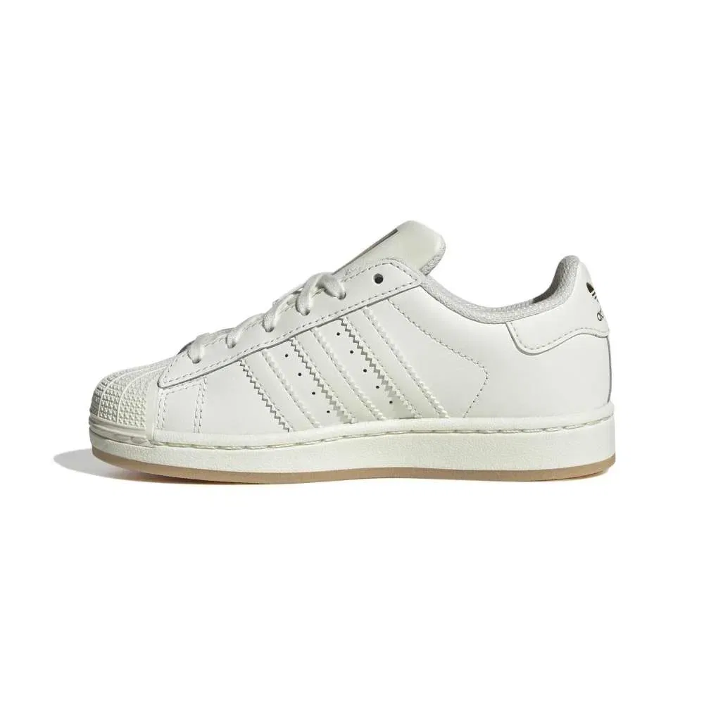 Детские кроссовки для девочек с принтом Superstar Messi Adidas, White — фото 3