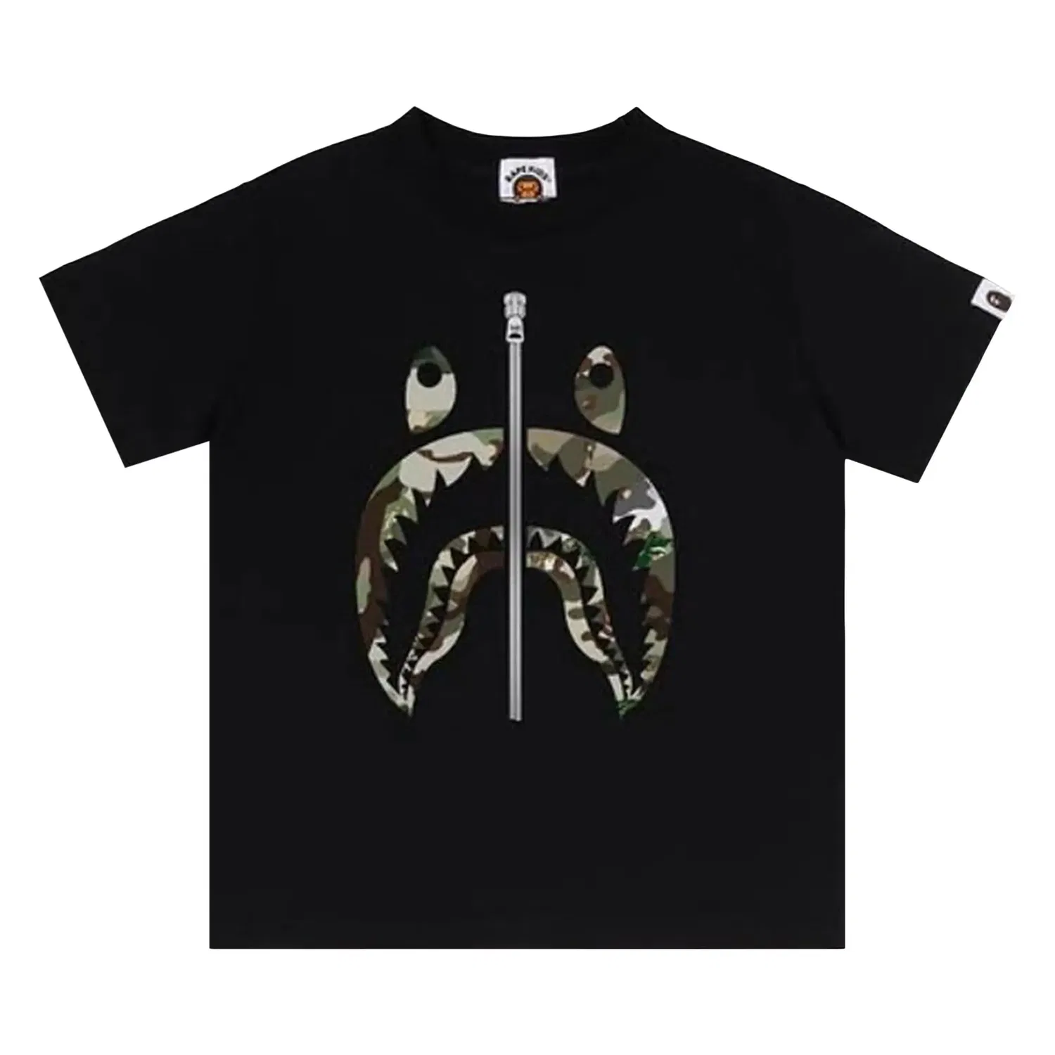 Футболка BAPE Hybrid Camo Shark Tee, черный