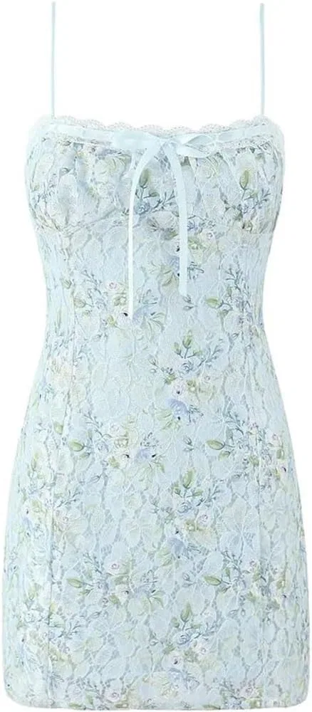 Женское платье с принтом Bow Dress, синий