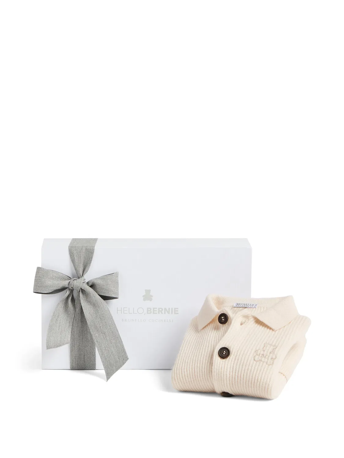 Кардиган Bernie Brunello Cucinelli Kids, нейтральные цвета — фото 4