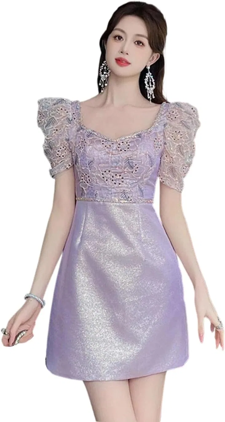 Женское вечернее платье с пайетками Retro, Light Purple