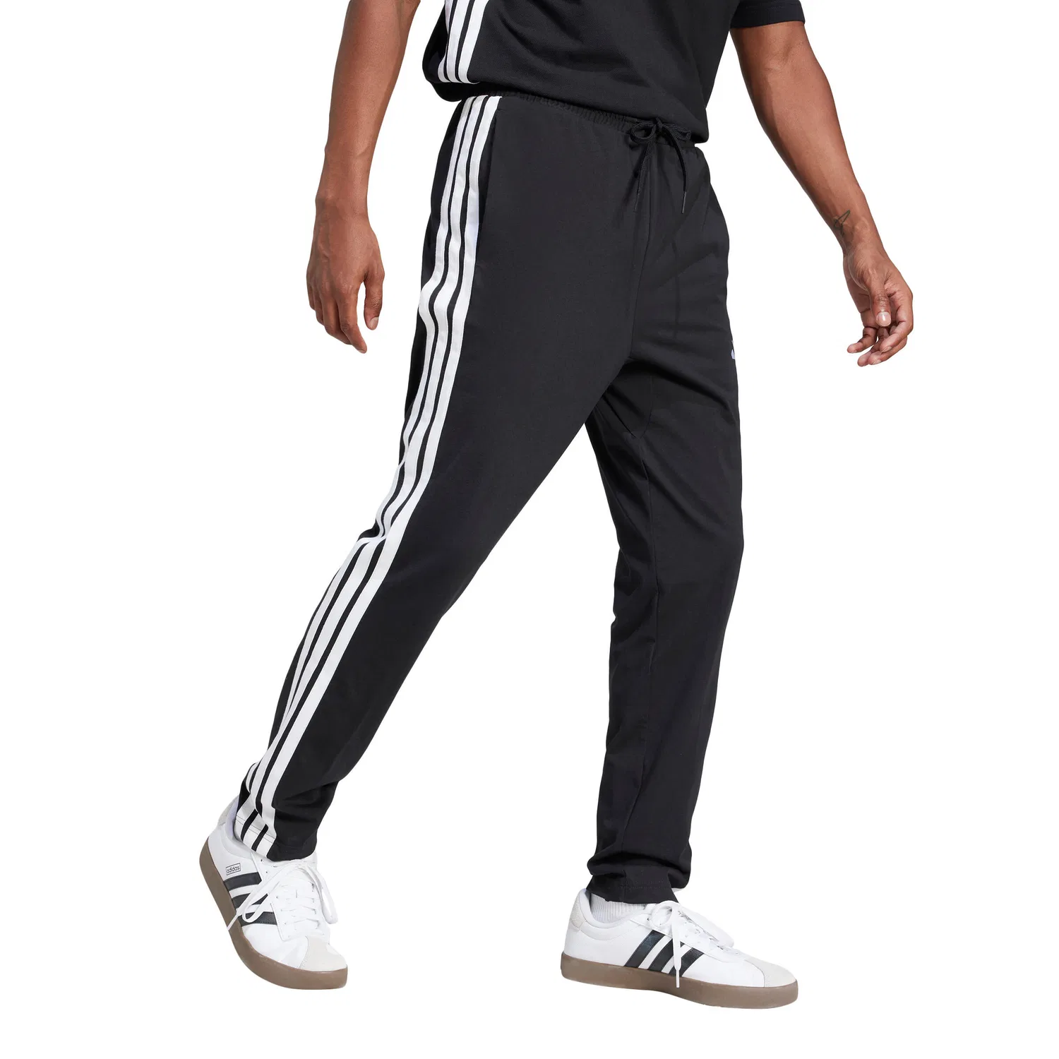 Мужские спортивные штаны с тремя полосками adidas Essentials 3-Stripes, Черный — фото 4