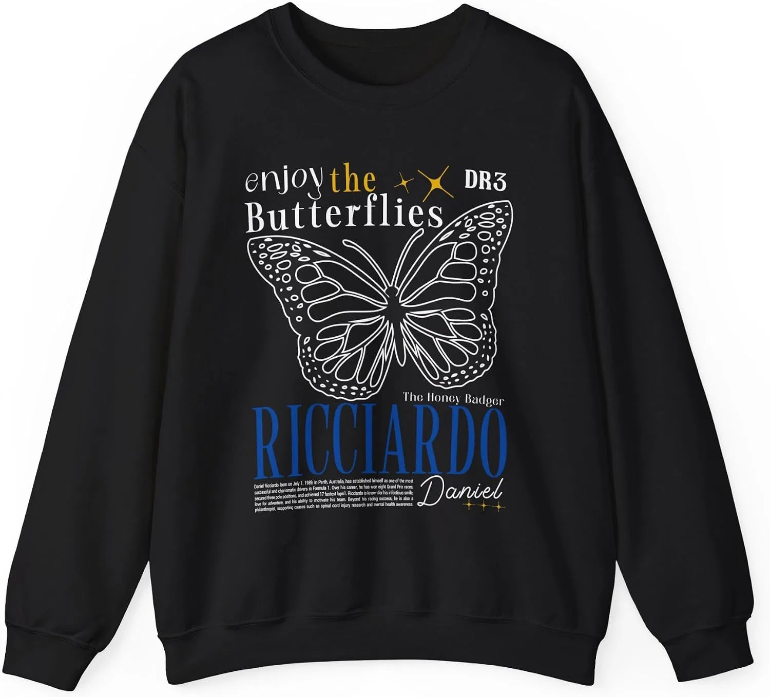 Женская футболка с бабочками Ricciardo, Black