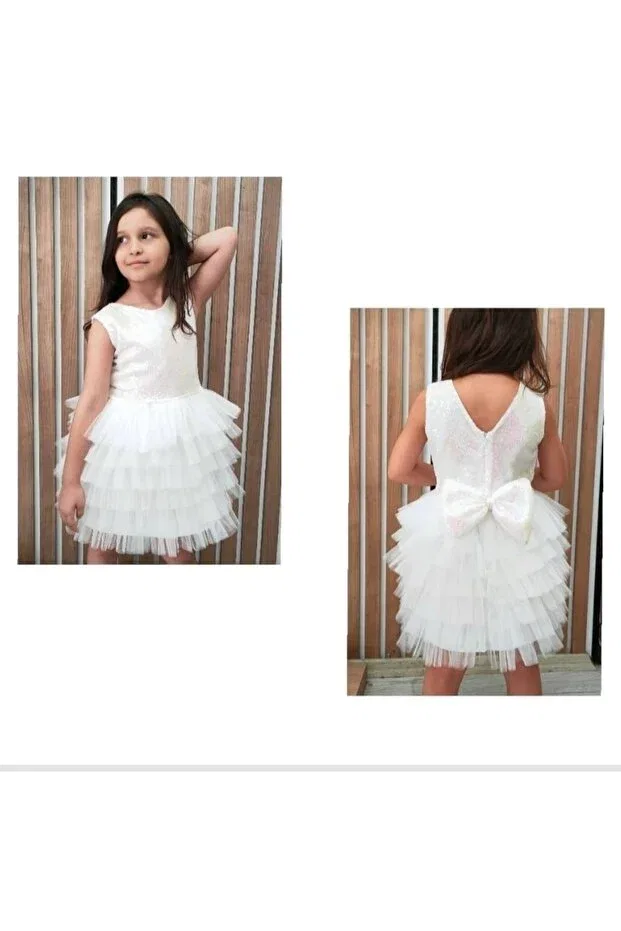 Детское платье для девочек тюлевое Elegant Hl Design, White