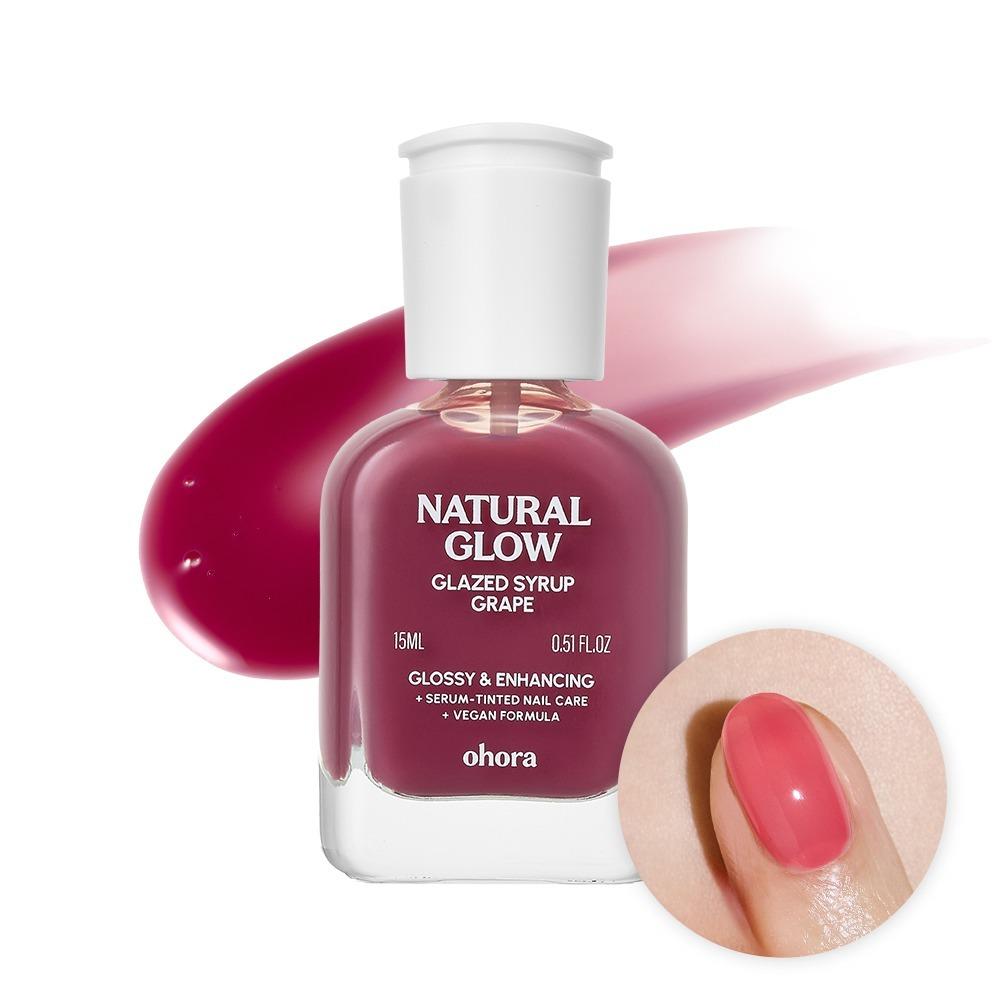 Укрепляющий гель-лак Ohora Natural Glow Glazed Line, Grape, 15 мл