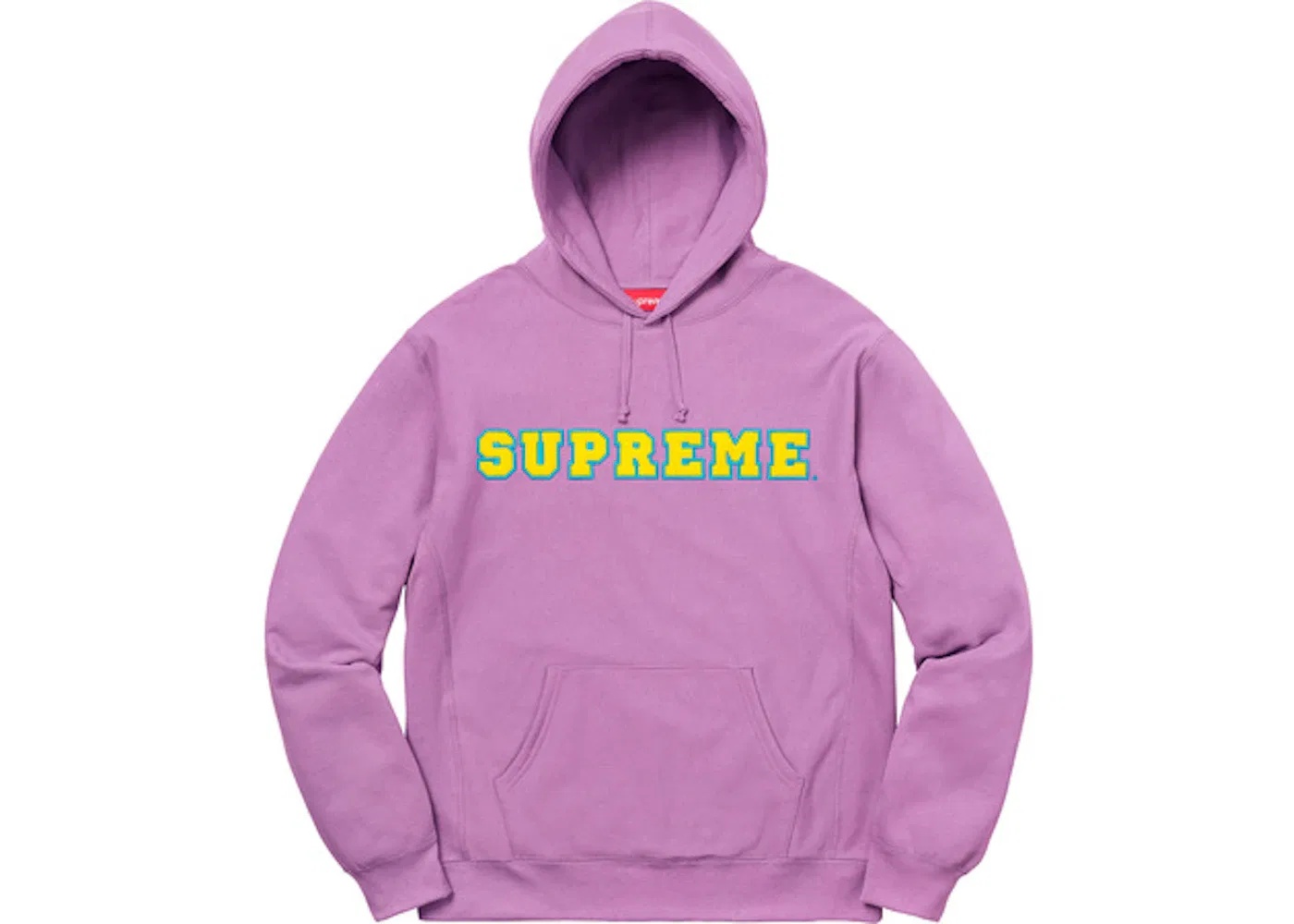 Мужская худи с принтом Supreme Cord Collegiate Logo, Violet