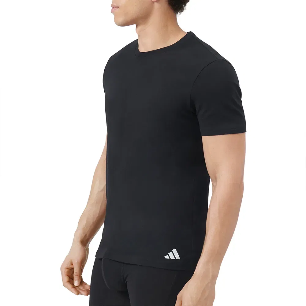 Комплект нижнего белья с коротким рукавом из 3 штук Adidas, черный — фото 4