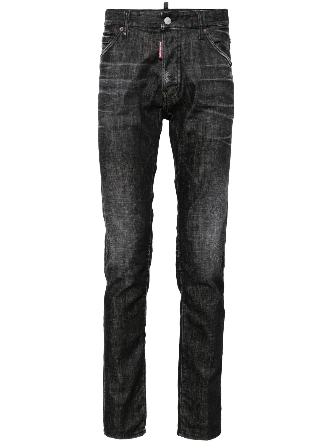 DSQUARED2 Джинсы Slim-Leg черного цвета