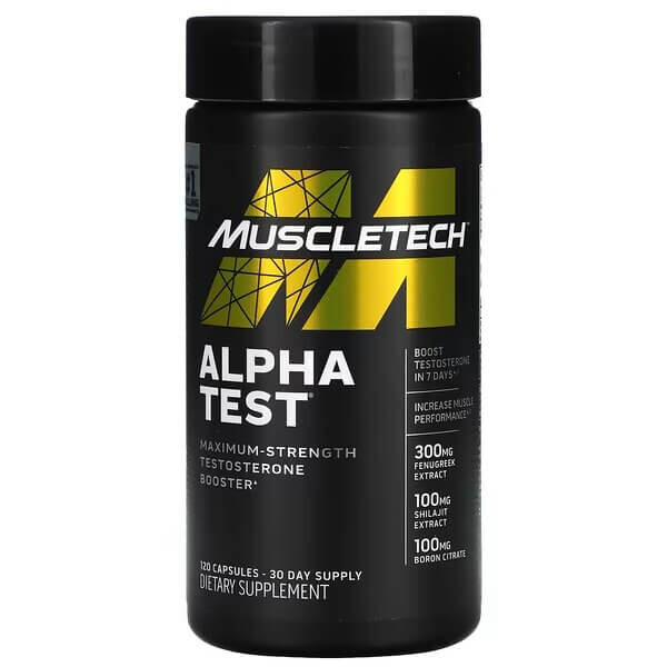 

Тестостерон MuscleTech Alpha Test, 120 капсул