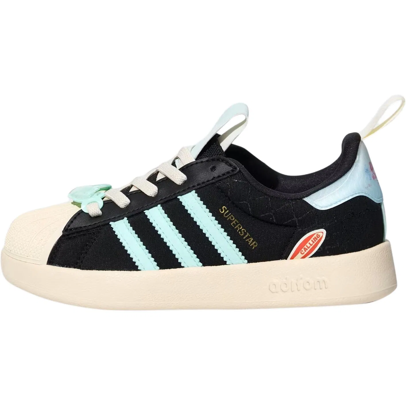Детские кроссовки для скейтбординга из кожи Adidas Originals ADIFOM SUPERSTAR 360 C, Черно-Синий