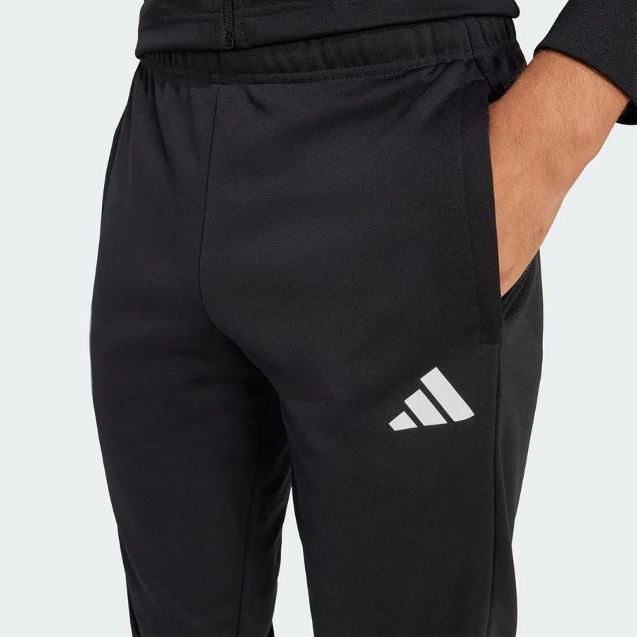 Спортивные брюки с зауженным кроем Climacool Sereno 3-Stripes adidas, Черно-белый — фото 4
