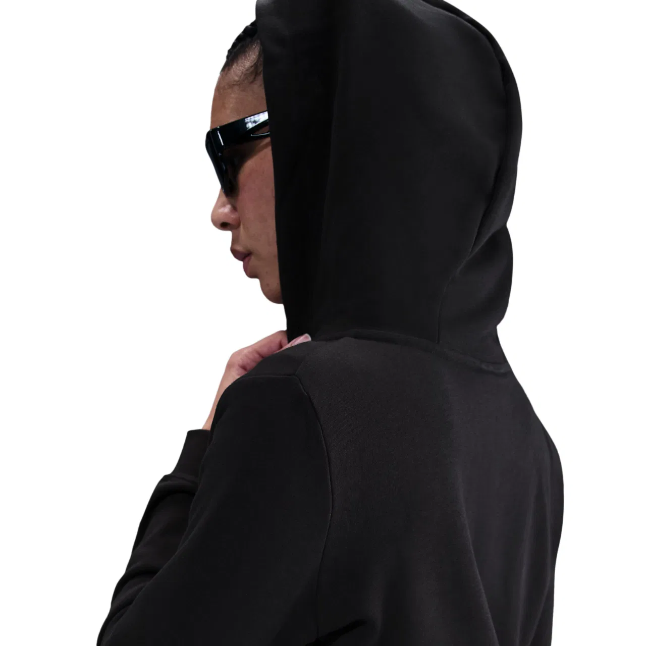 Женская толстовка Club Fleece FZ Nike, белый/черный — фото 2