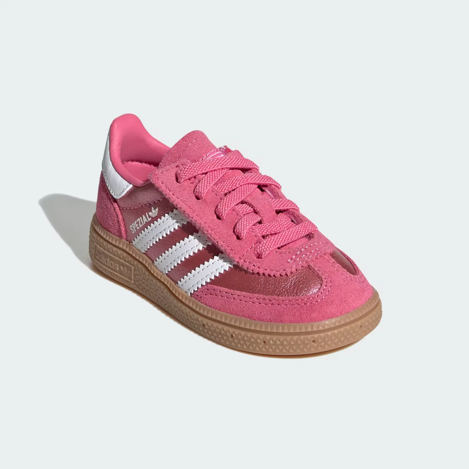 Детские кроссовки на липучке Handball Spezial Comfort Closure Adidas Originals, Pink Fusion — фото 4
