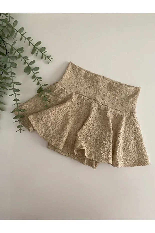 Детское боди для новорожденных с коротким рукавом Lolidenss, Beige Shorts Skirt
