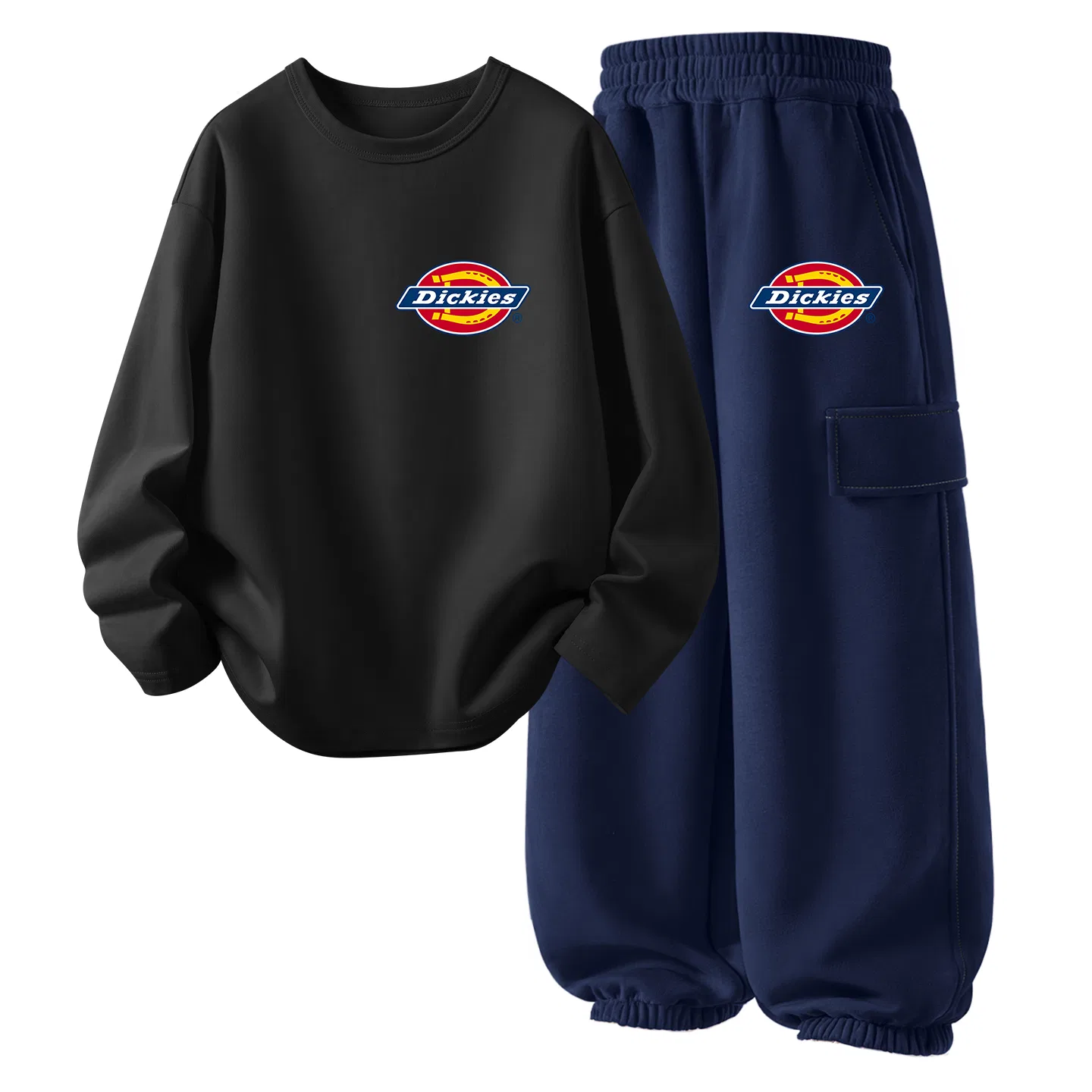 Детский спортивный костюм с принтом Dickies, Black/Navy Blue