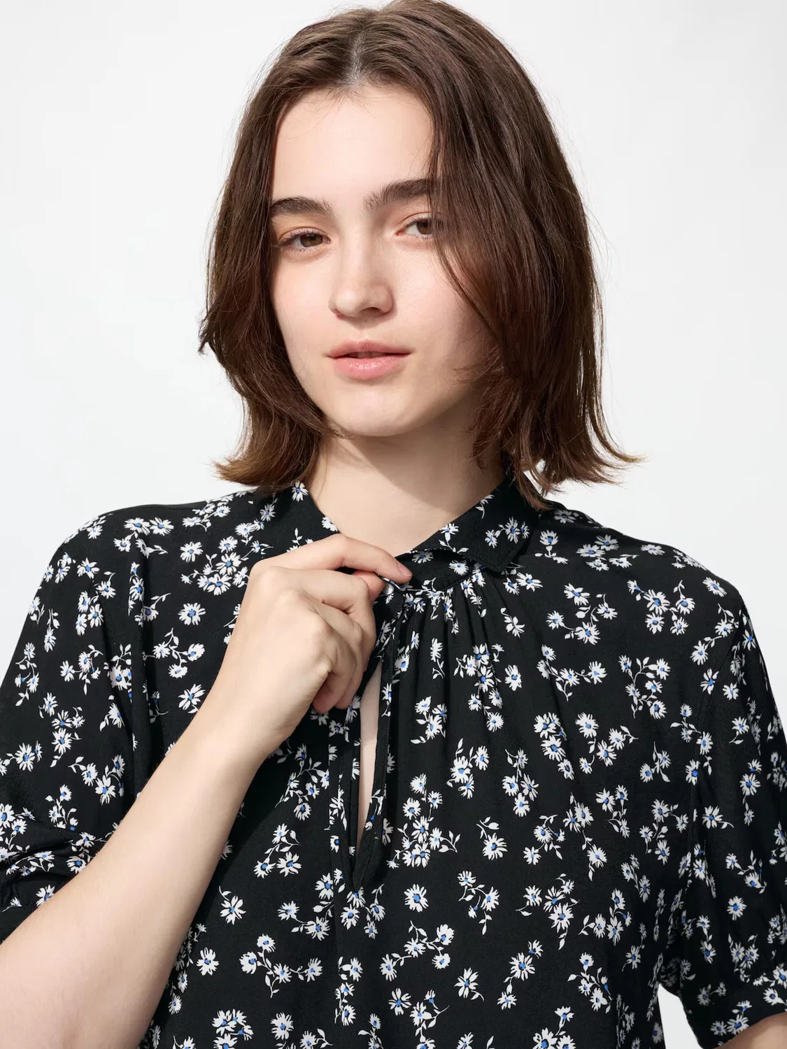 Блузка Uniqlo, женская, черный — фото 3