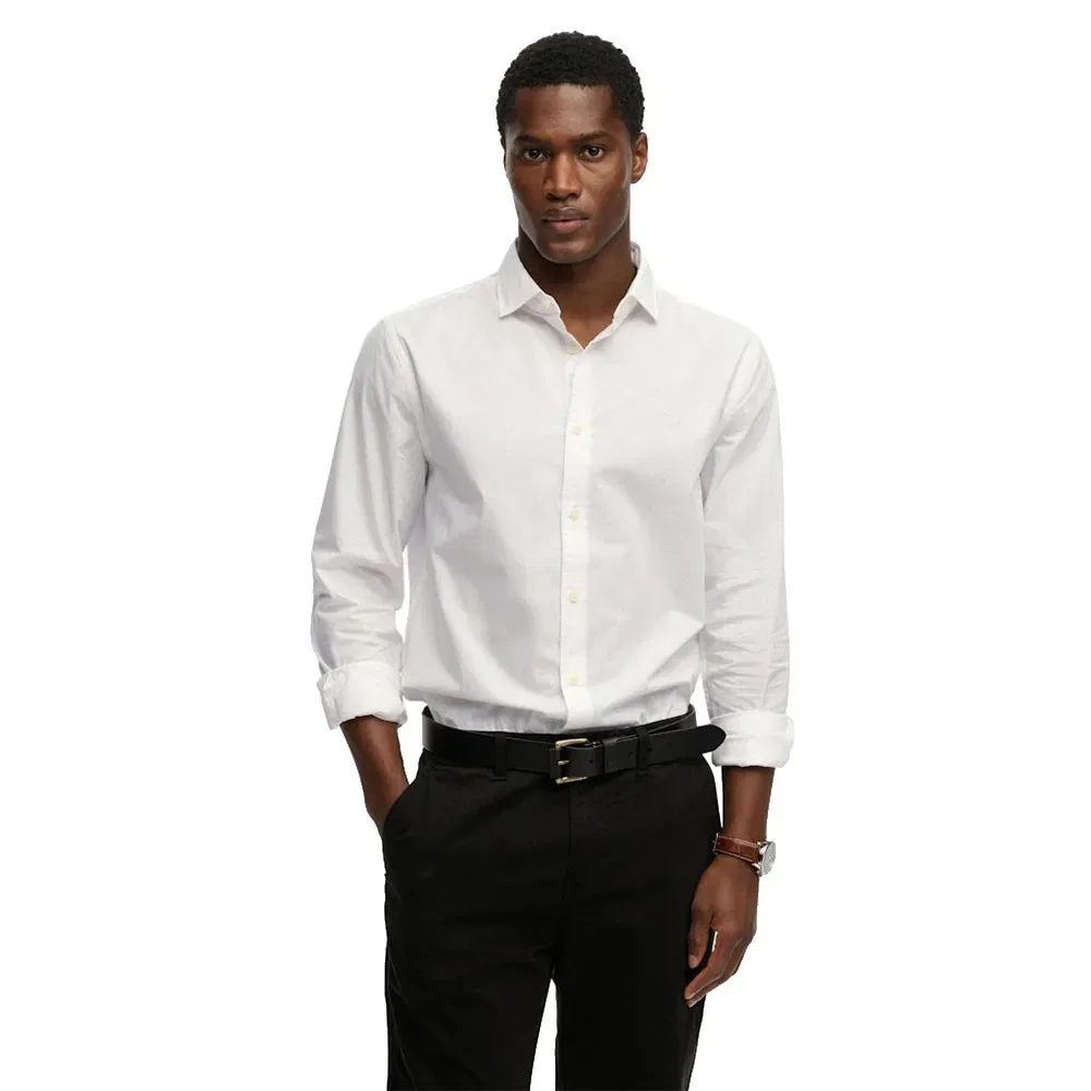 Мужская рубашка с длинным рукавом Cut Away Poplin Superdry, White