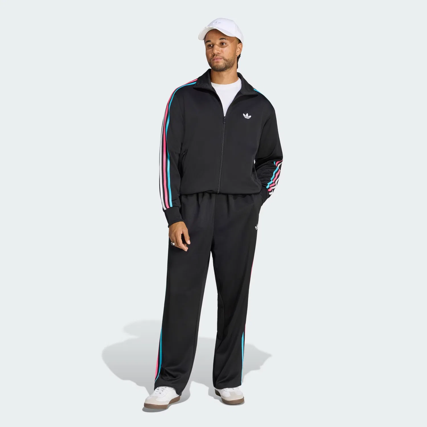 Мужская спортивная куртка свободного кроя Firebird Track Jacket Adidas Originals, черный/мультиколор — фото 3