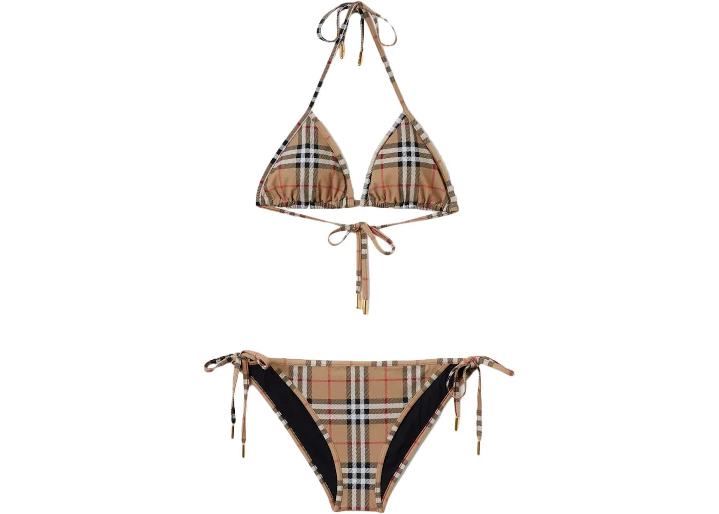 Женское бикини с треугольными чашками Burberry, Archive Beige