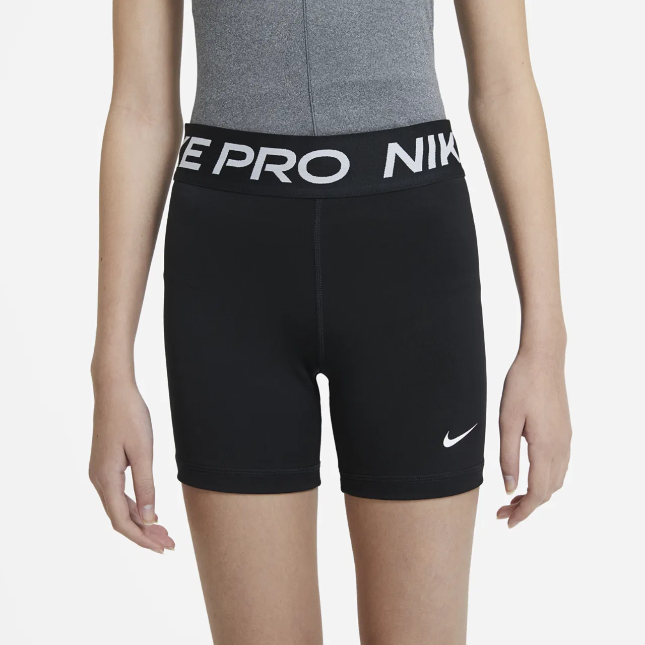 Компрессионные шорты для девочек Nike Pro 3", черный/белый