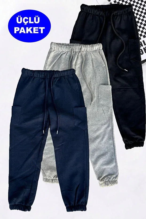 Детские спортивные штаны для девочек хлопковые 3 шт. Twins Tailors, Blue