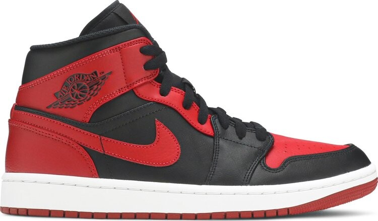

Кроссовки Air Jordan 1 Mid Banned, красный