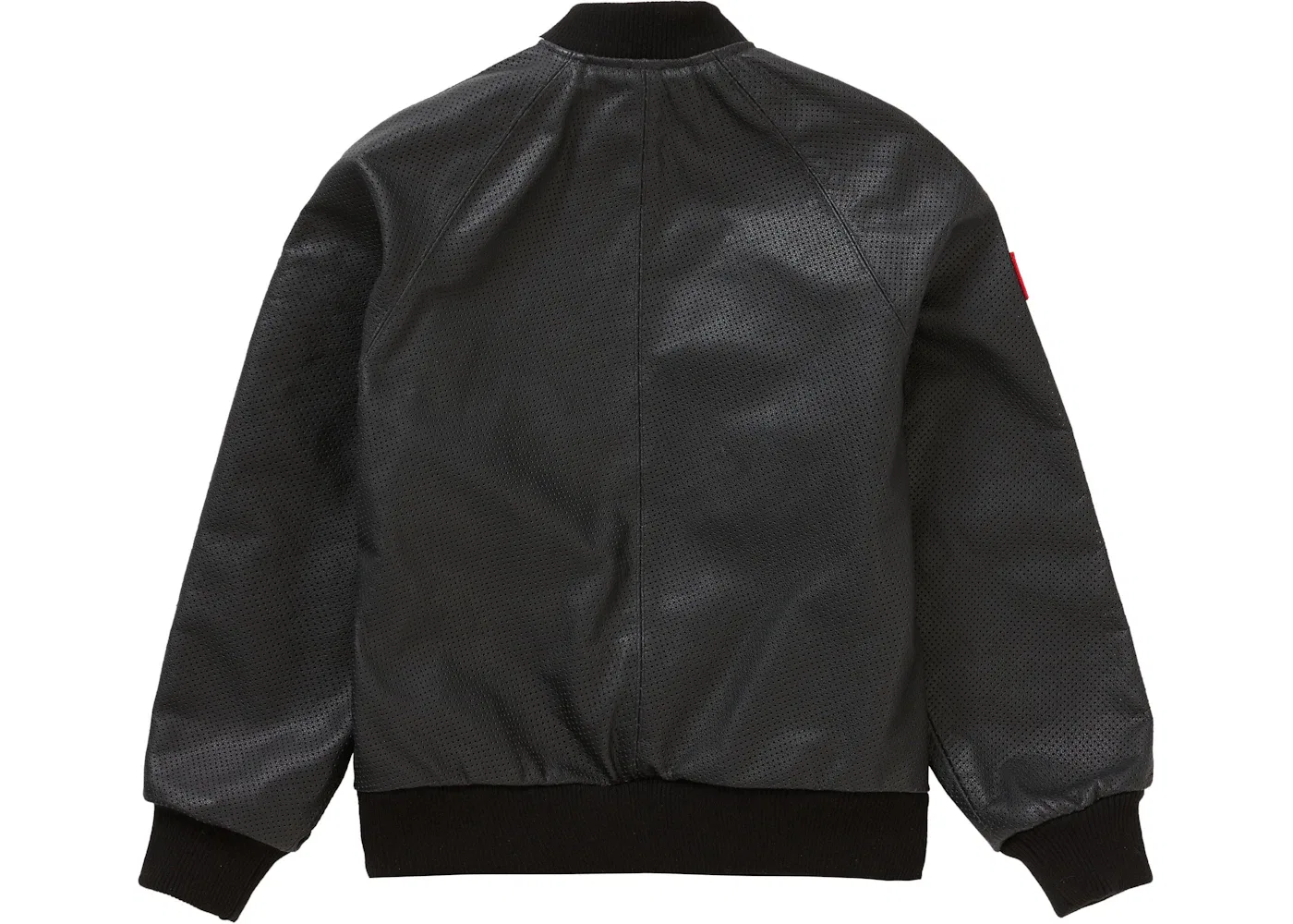 Мужская куртка-бомбер с перфорацией Supreme Vanson Leathers Bomber Jacket, Black — фото 2