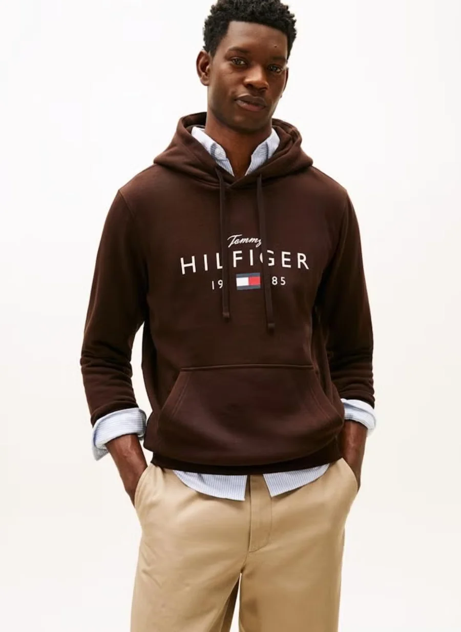 Худи Tommy Hilfiger Brand Love, шоколадный