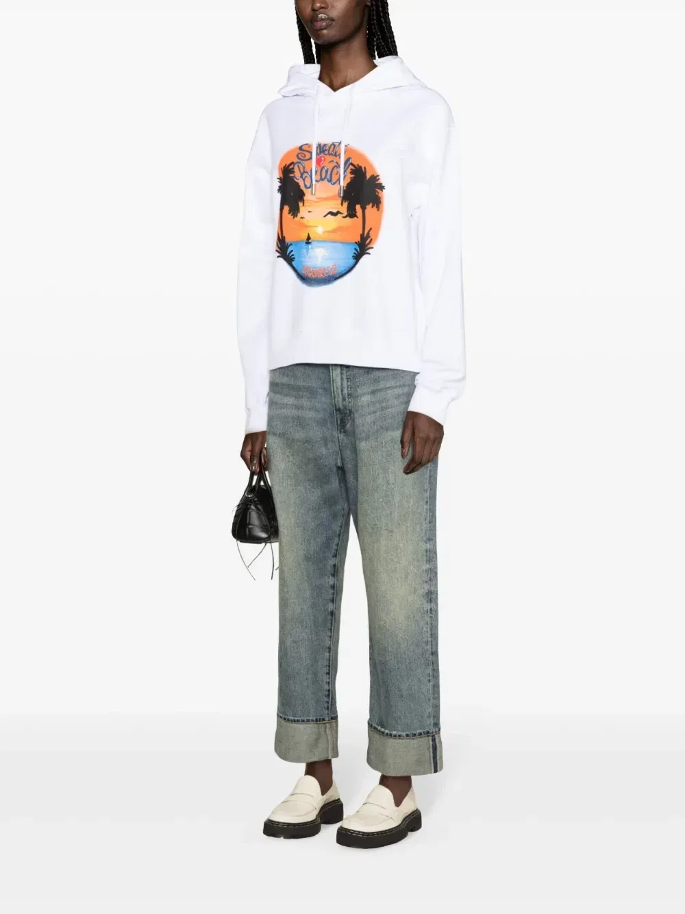 Худи Cool Fit с графичным принтом Dsquared2, белый — фото 3