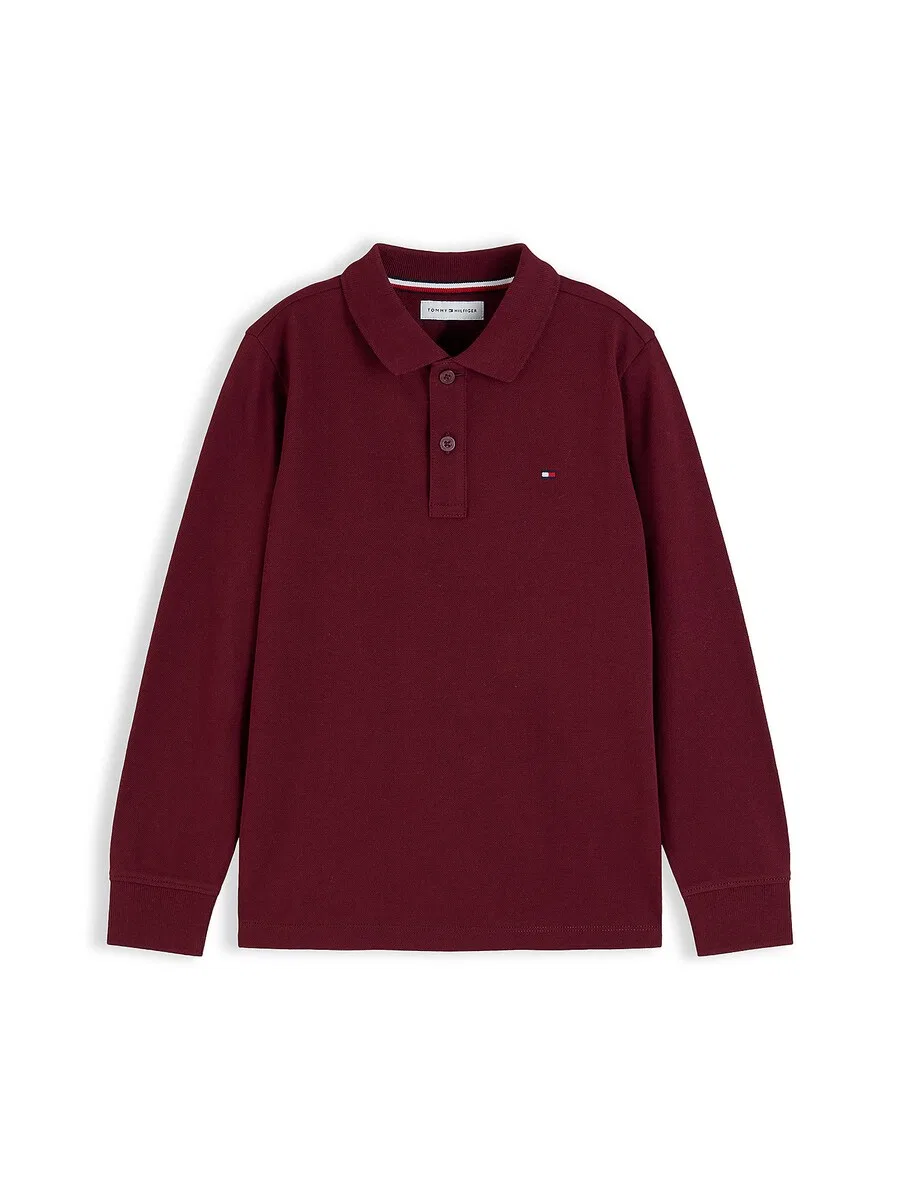 Топ TOMMY HILFIGER 'Essential' темно-красного цвета
