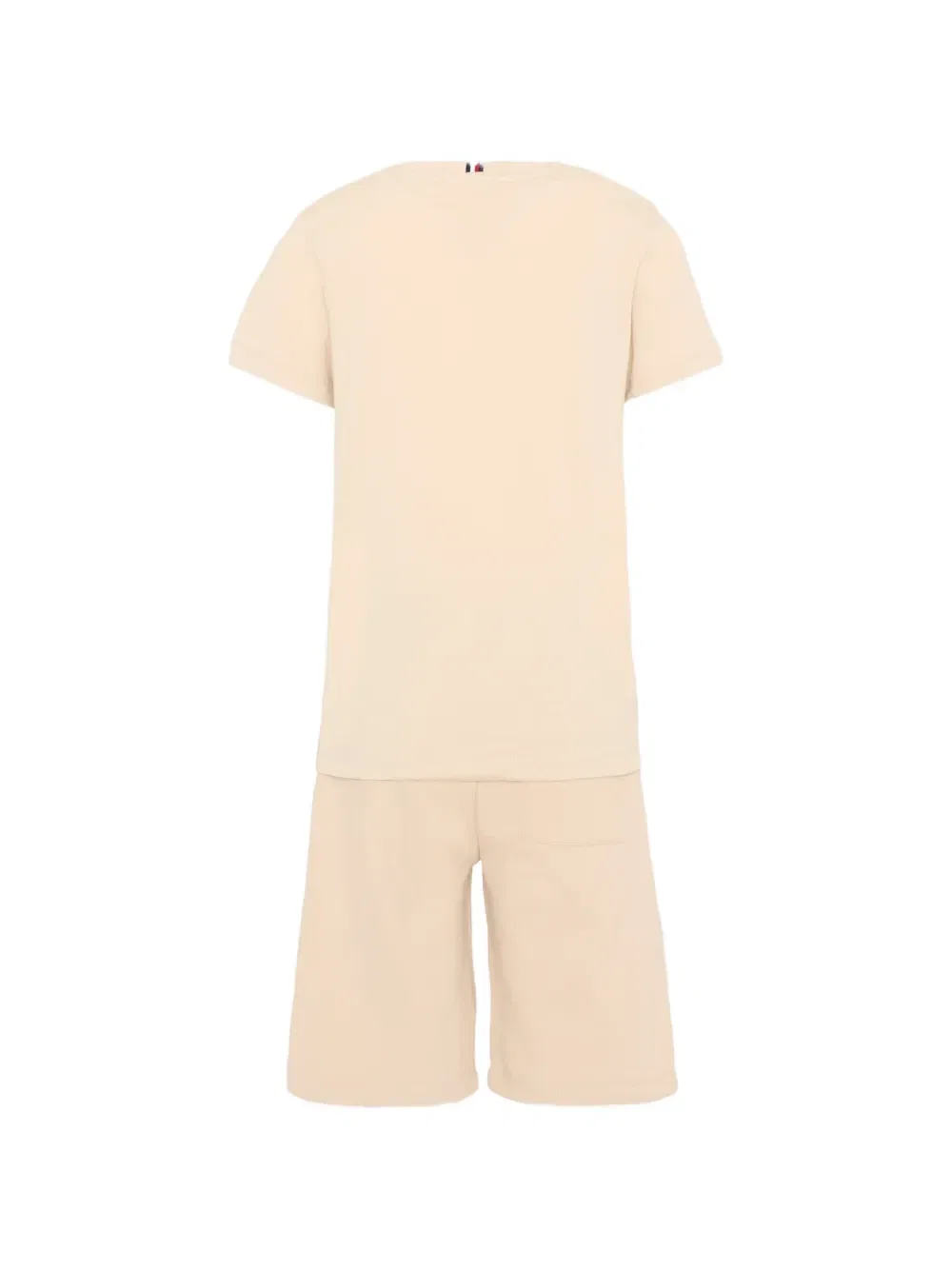 Спортивный костюм из шорт и футболки Tommy Hilfiger Junior, бежевый — фото 2