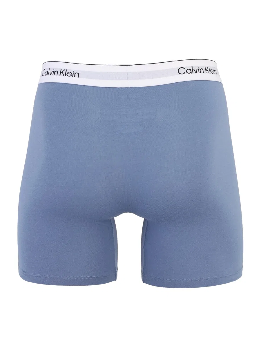 Боксерские шорты Calvin Klein в пыльно-голубом, антрацитовом и белом цветах — фото 2