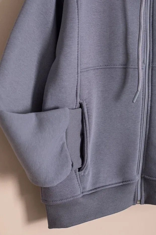 Детское пальто-кардиган с капюшоном на молнии Cansın Mini, Black — фото 4