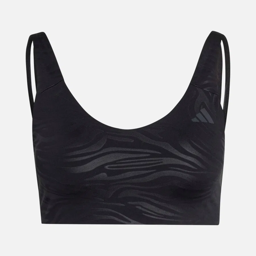 Спортивный бюстгальтер с принтом All Me Essentials Light Support adidas, Черный — фото 3